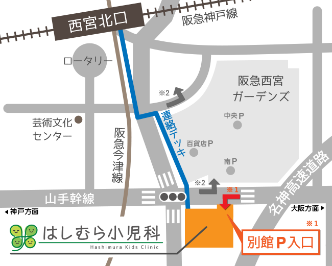 はしむら小児科　アクセスマップ